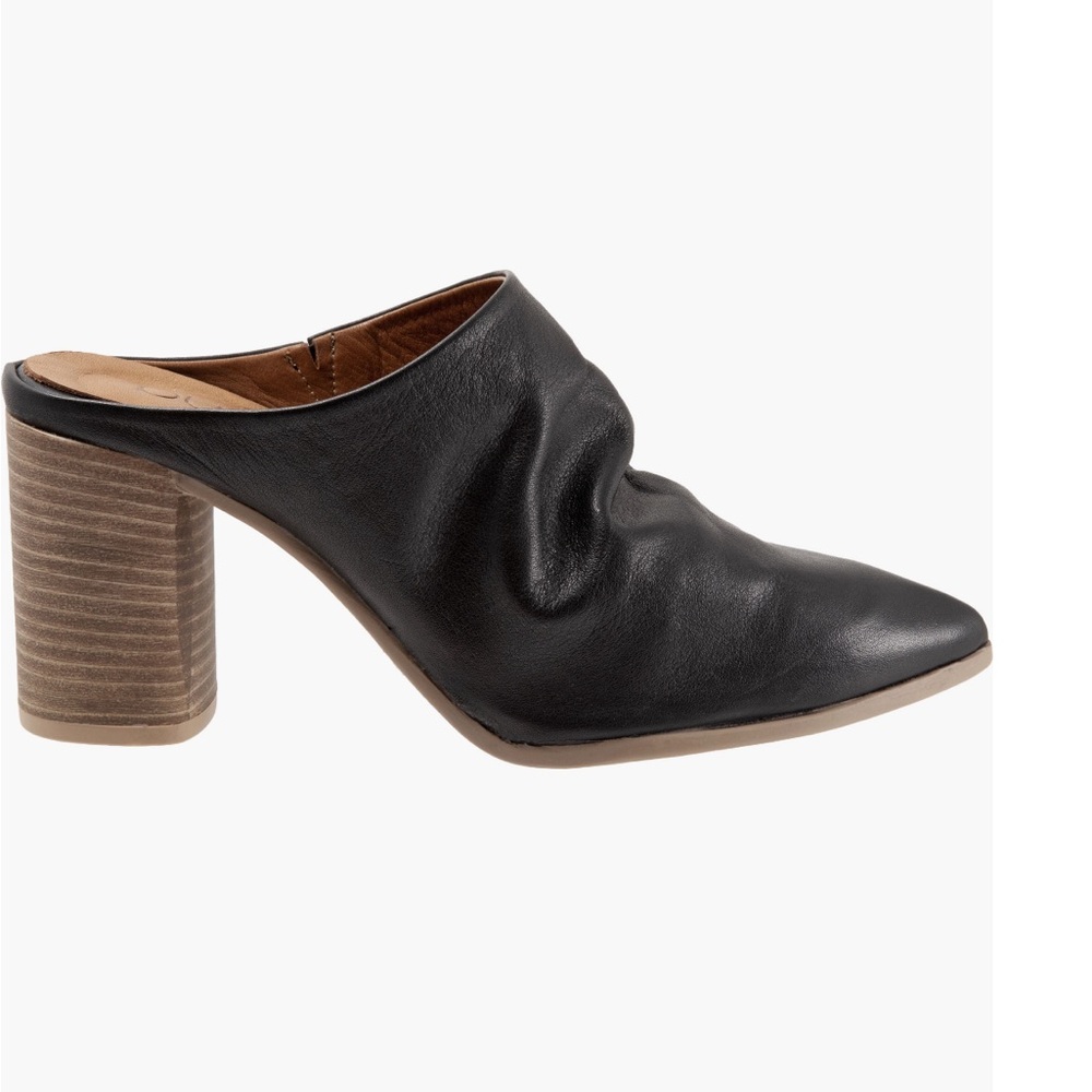 Bueno Jealous Black Leather Mule - sz 39